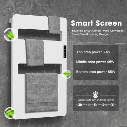 30.7″x18″ Smart Touch Heated Towel Rack with  for Bathroom